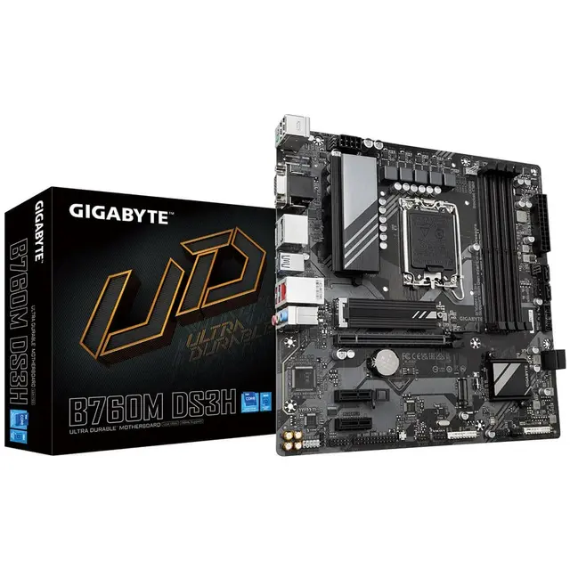 Placa-Mãe Gigabyte B760m DS3h, DDR5, LGA1700, Micro ATX