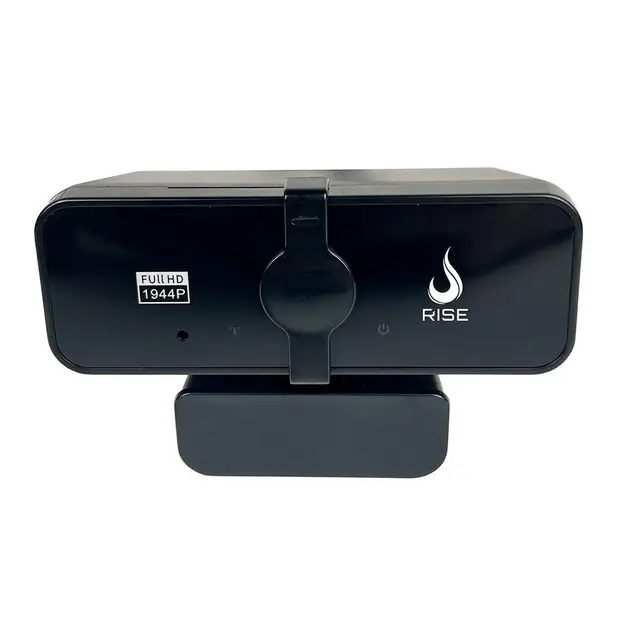 Webcam Rise Mode Vision Double Mic, 1080P, 30 FPS, 2x Microfone Digital, USB, Preto - RM-WECM-1080D-B